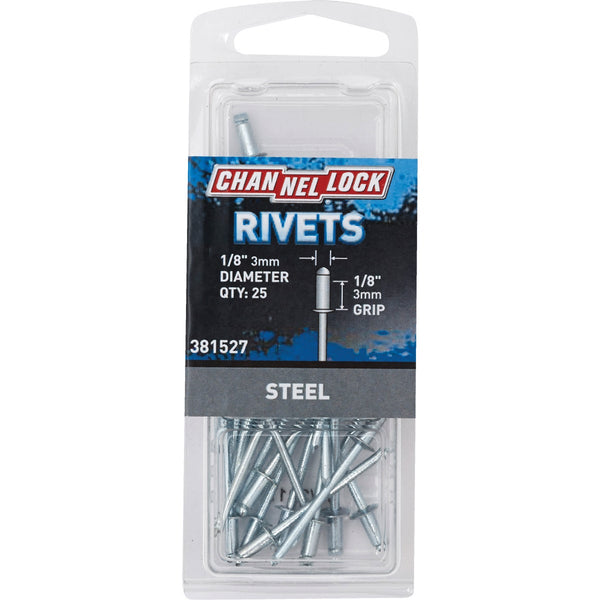 Channellock 1/8 In. Dia. x 1/8 In. Grip Steel POP Rivet (25-Pack)