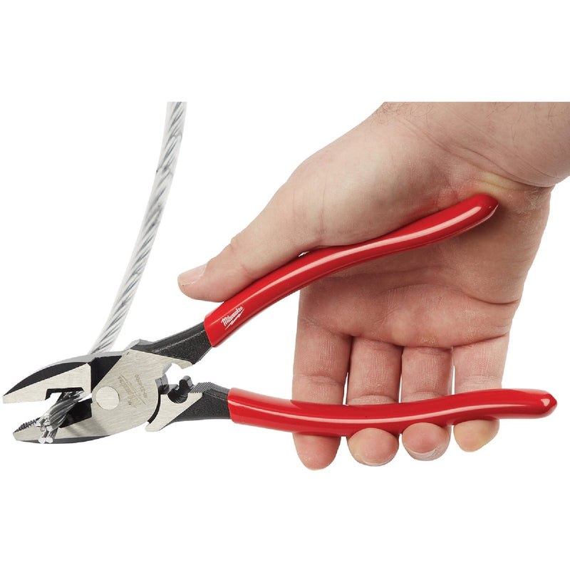 Milwaukee 9 In. Comfort Grip High Leverage Linesman Pliers with Crimper