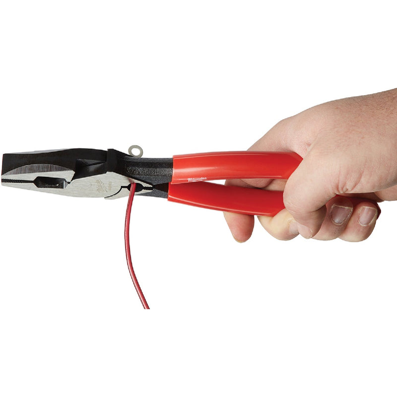 Milwaukee 9 In. Comfort Grip High Leverage Linesman Pliers with Crimper