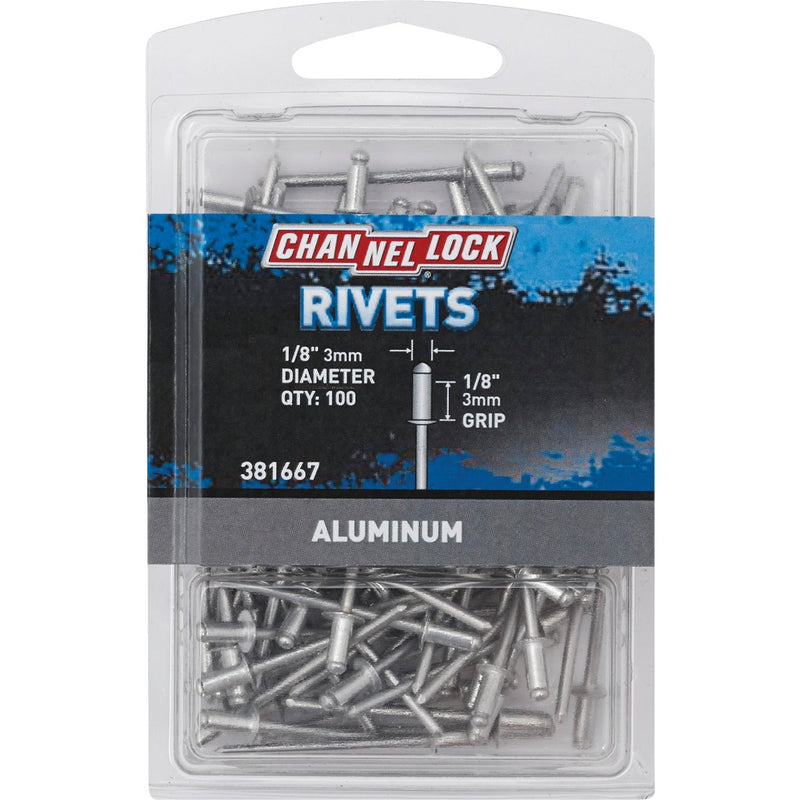 Channellock 1/8 In. Dia. x 1/8 In. Grip Aluminum POP Rivet (100-Pack)