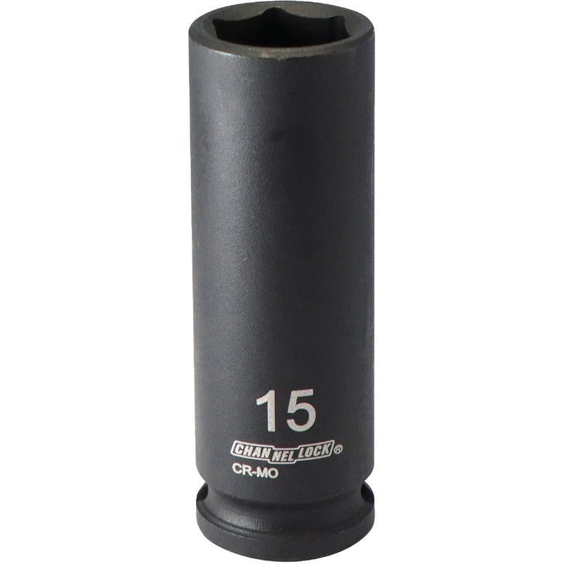 Channellock 3/8 In. Drive 15 mm 6-Point Deep Metric Impact Socket