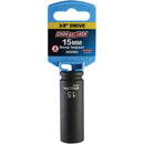 Channellock 3/8 In. Drive 15 mm 6-Point Deep Metric Impact Socket