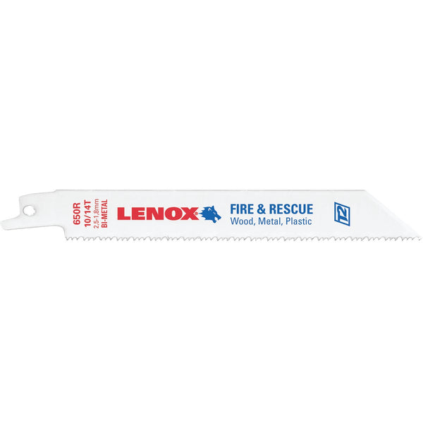 Lenox 6 In. 10 TPI Fire and Rescue Demolition Reciprocating Saw Blade (2-Pack)
