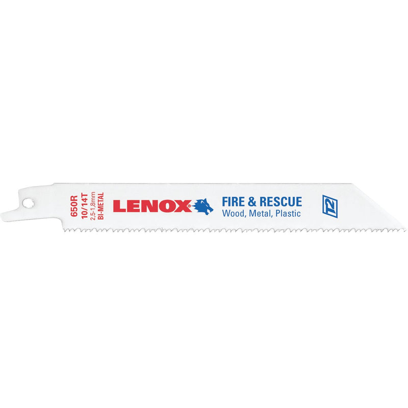 Lenox 6 In. 10 TPI Fire and Rescue Demolition Reciprocating Saw Blade (2-Pack)