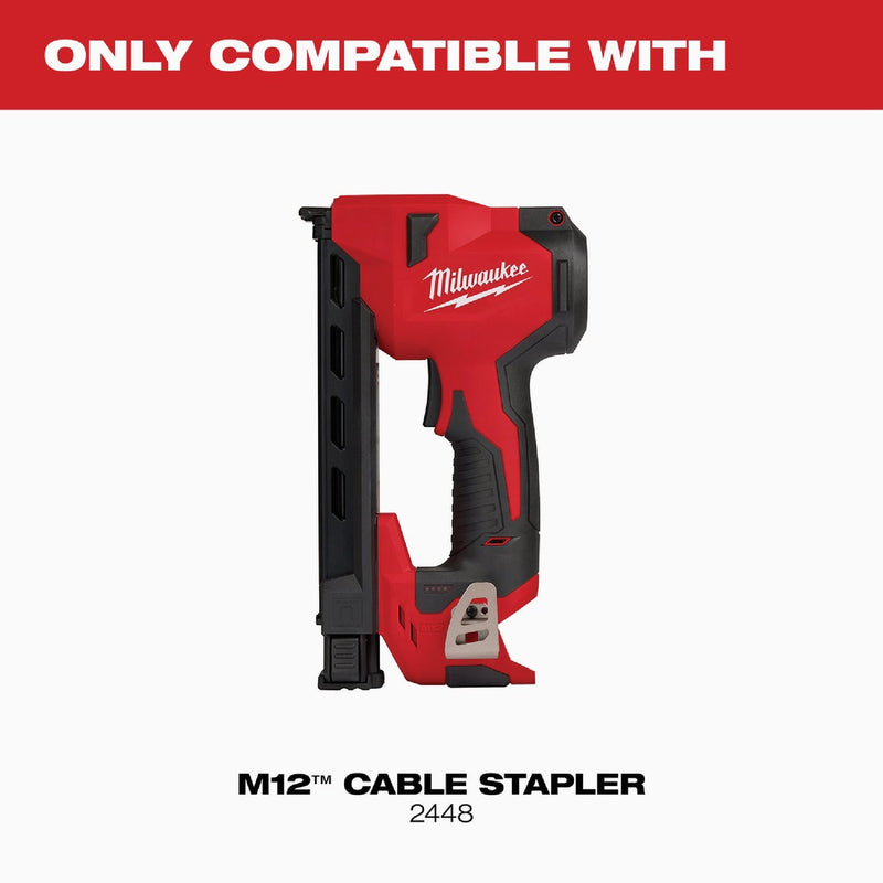 Milwaukee 1 In. x 3/4 In. Insulated Cable Staples (600-Count)