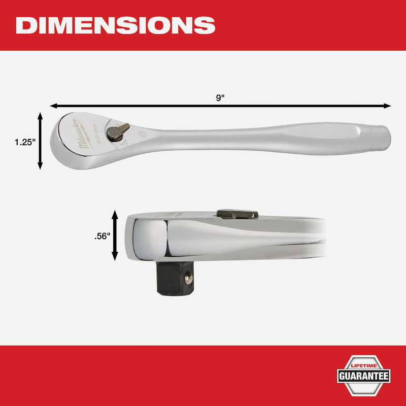 Milwaukee 3/8 In. Drive 90-Tooth Ratchet