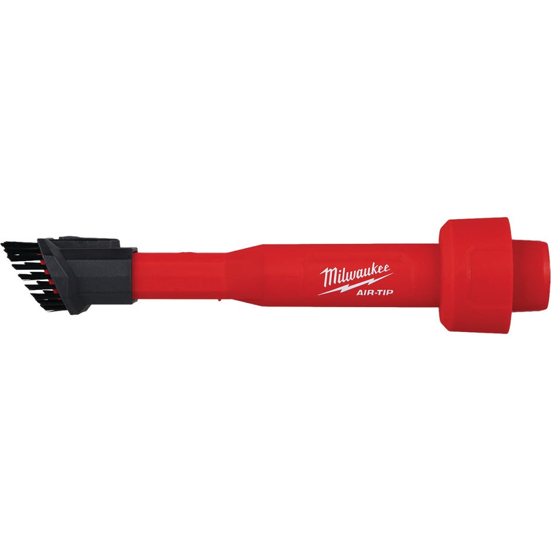 Milwaukee AIR-TIP 1-1/4 In. - 2-1/2 In. x 10-1/2 In. L 2-In-1 Plastic Utility Crevice Tool with Brush