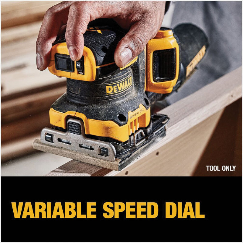 DEWALT 20V MAX XR Brushless 1/4 Sheet Variable Speed Cordless Sander (Tool Only)