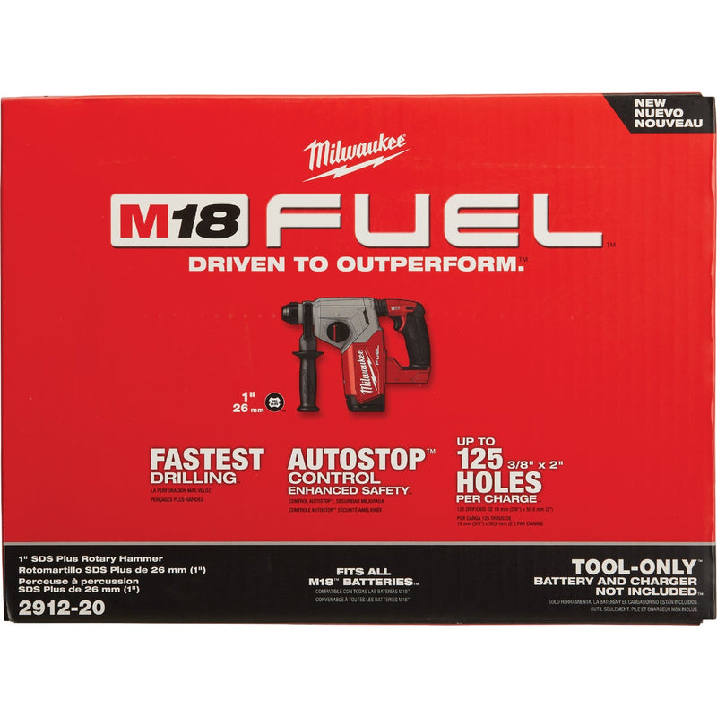 Milwaukee M18 FUEL Brushless 1 In. SDS-Plus Cordless Rotary Hammer (Tool Only)