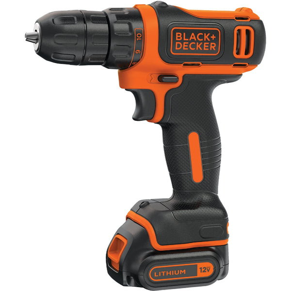 Black & Decker 12-Volt MAX Lithium-Ion 3/8 In. Cordless Drill Kit