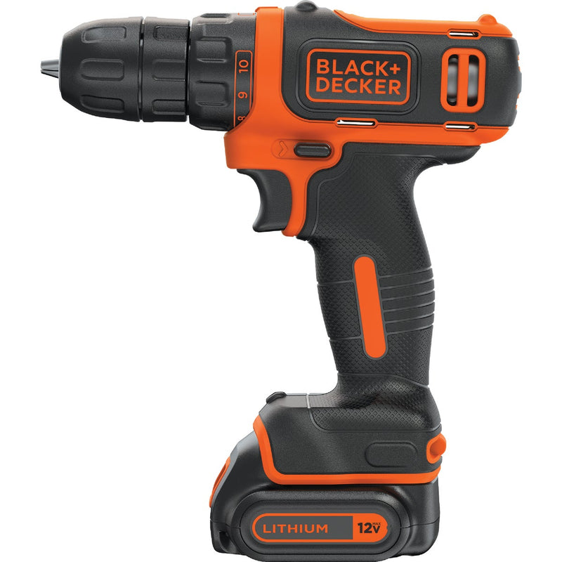 Black & Decker 12-Volt MAX Lithium-Ion 3/8 In. Cordless Drill Kit