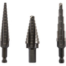 Irwin Unibit 3-Piece High-Speed Steel Step Drill Bit Set, #1 #2 #3