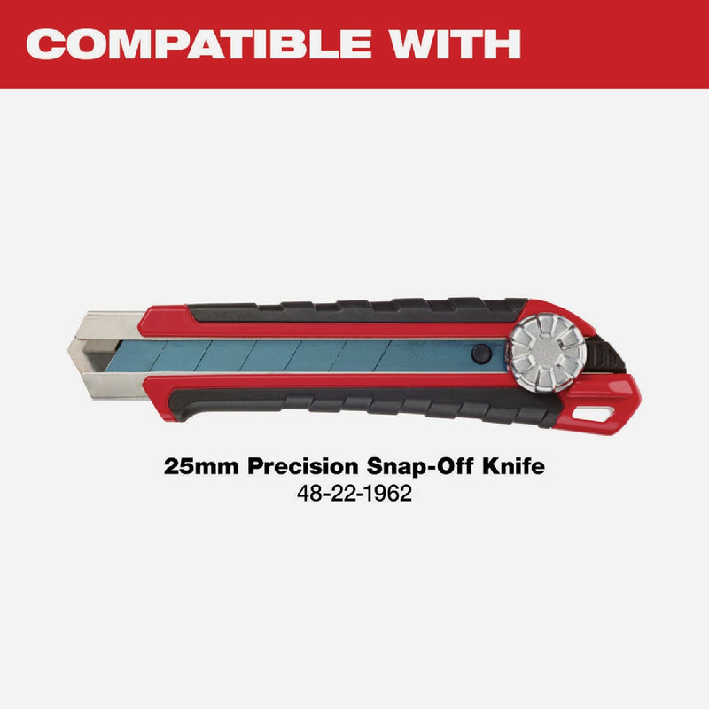 Milwaukee 25mm 7-Point Precision Snap-Off Knife Blade (10-Pack)