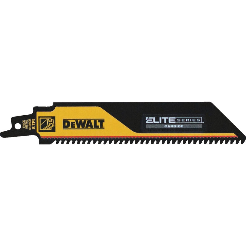 DEWALT Elite Series 6 In 8 TPI Thick Metal Cutting Reciprocating Saw Blade (3-Pack)