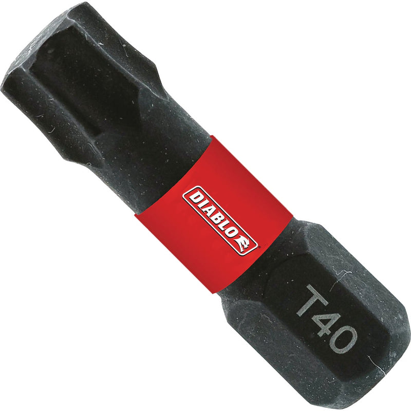 Diablo T40 TORX 1 In. Insert Impact Screwdriver Bit (2-Pack)