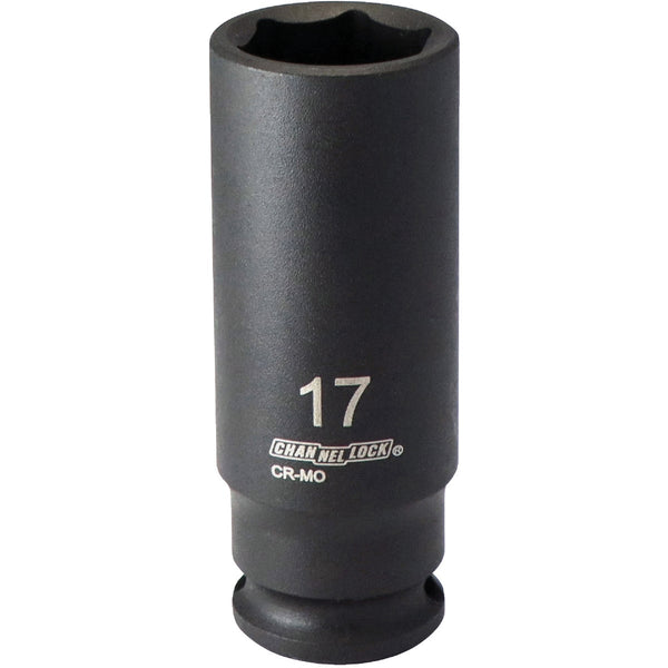 Channellock 3/8 In. Drive 17 mm 6-Point Deep Metric Impact Socket