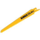 DeWalt 6 In. 6 TPI Wood Reciprocating Saw Blade (5-Pack)