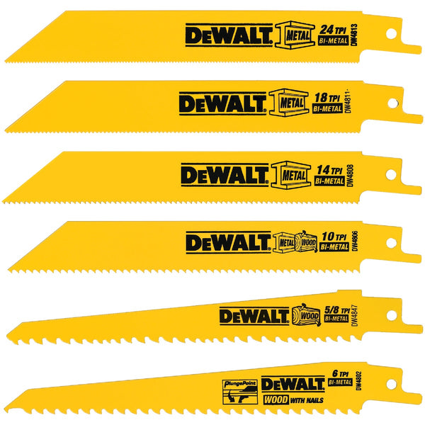 DEWALT 6-Piece Reciprocating Saw Blade Set