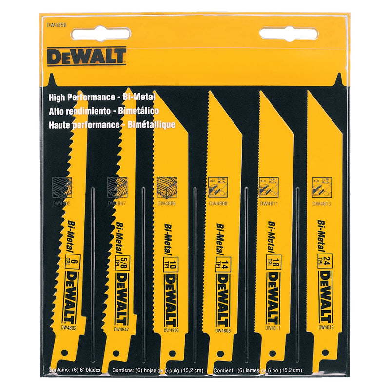 DEWALT 6-Piece Reciprocating Saw Blade Set