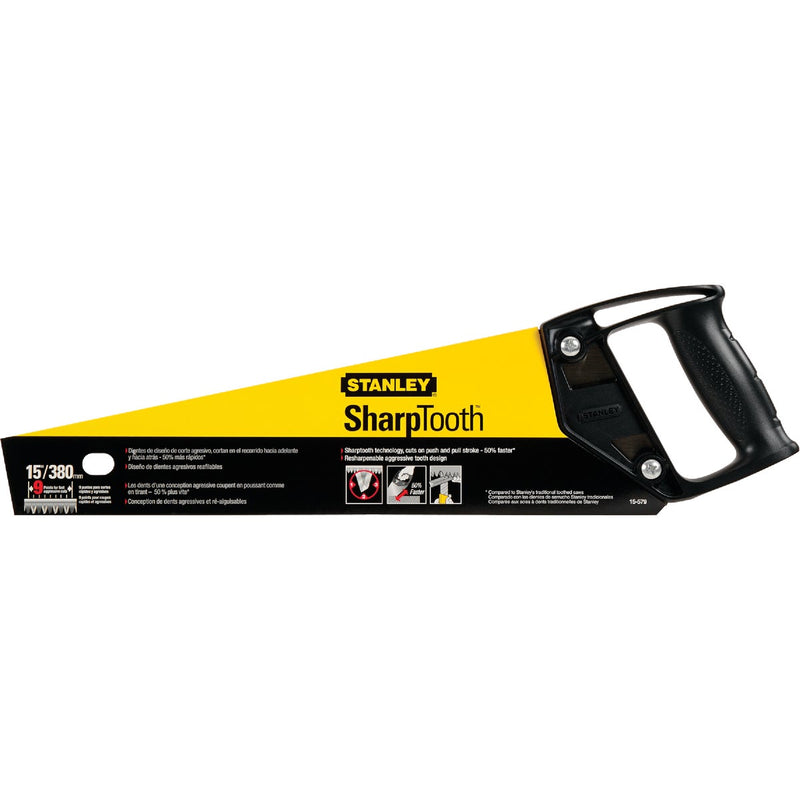 Stanley TRADECUT 15 In. L Blade 9 PPI Bi-Material Hand Saw