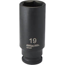 Channellock 3/8 In. Drive 19 mm 6-Point Deep Metric Impact Socket