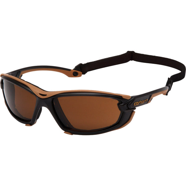 Carhartt Toccoa Black & Tan Frame Safety Glasses with Bronze H2MAX Anti-Fog Lenses