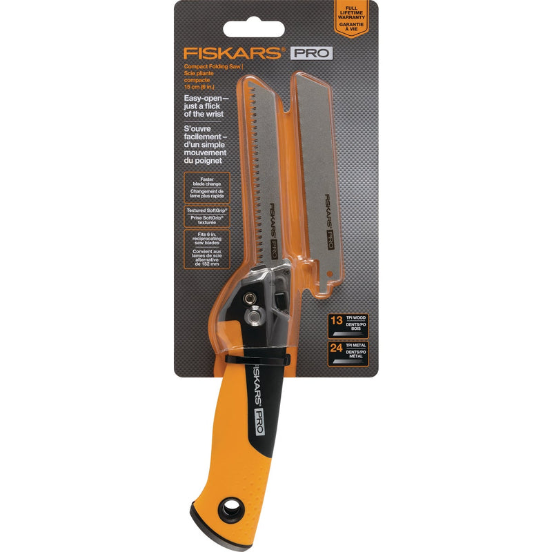 Fiskars Pro POWER TOOTH 6 In. Folding Compact Pocket Saw