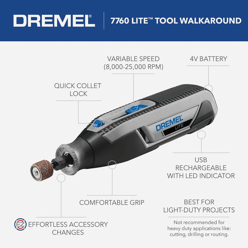 Dremel Lite 3.6 Volt Lithium-Ion Variable Speed Cordless Rotary Tool Kit