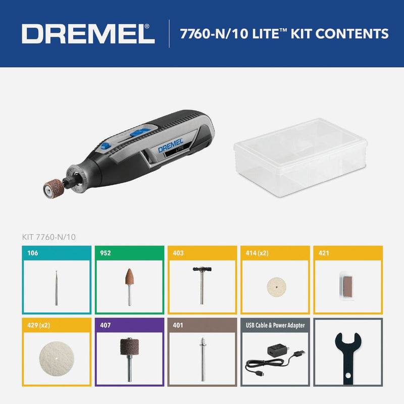 Dremel Lite 3.6 Volt Lithium-Ion Variable Speed Cordless Rotary Tool Kit