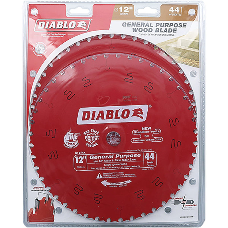 Diablo 12 In. 44-Tooth General Purpose Circular Saw Blade (2-Pack)
