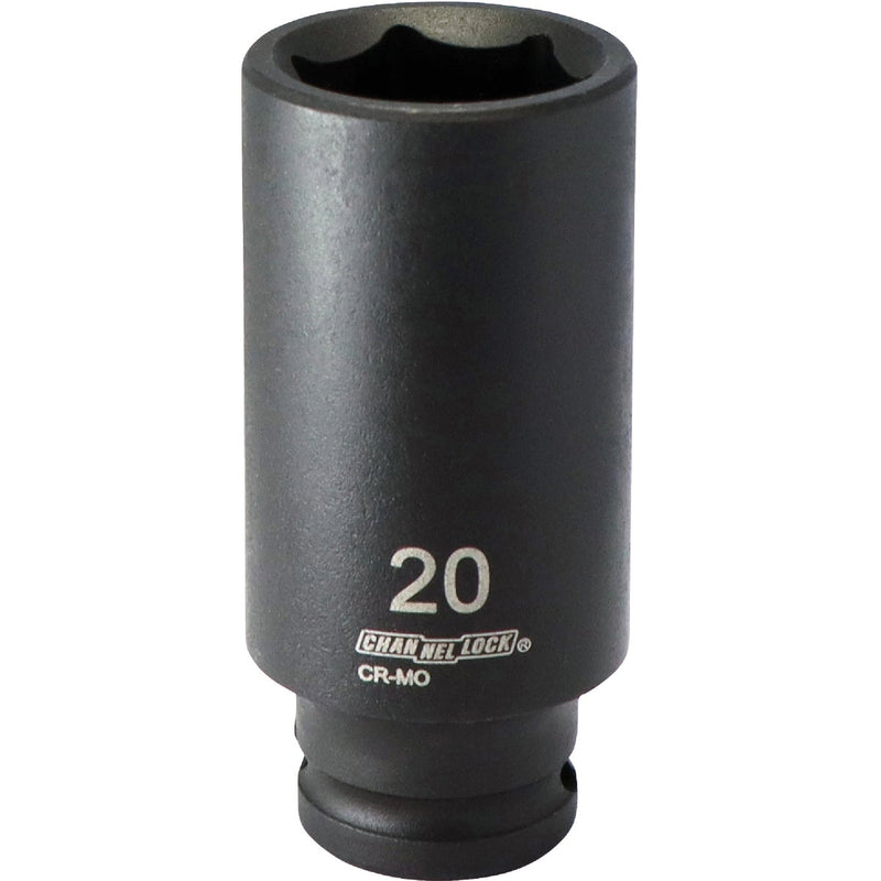 Channellock 3/8 In. Drive 20 mm 6-Point Deep Metric Impact Socket