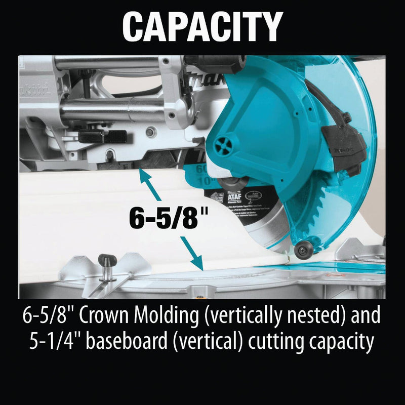 Makita 10 In. 15-Amp Dual-Bevel Sliding Compound Miter Saw with Laser