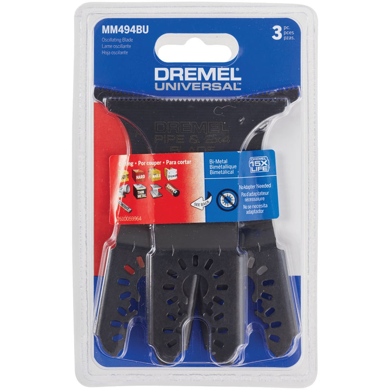 Dremel Universal 2-3/4 In. Bi-Metal Wood/Metal Oscillating Blade (3-Pack)