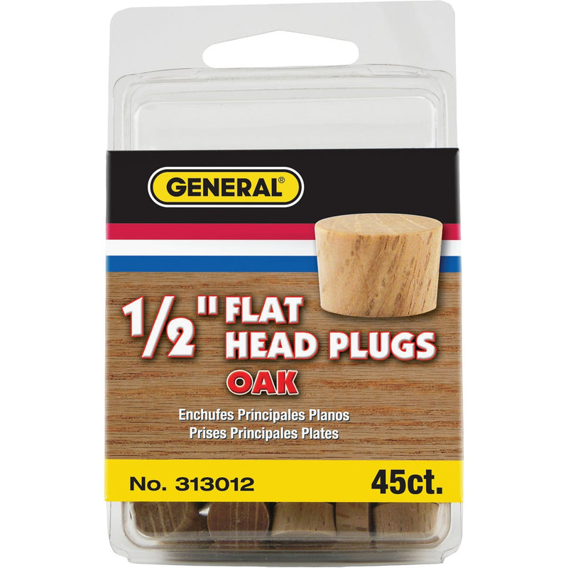 General Tools 1/2 In. Oak Flat Head Plug (45-Count)