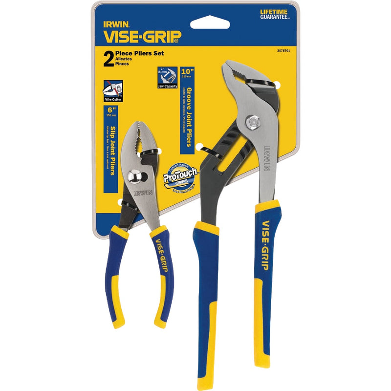 Irwin Vise-Grip ProPlier 6 In. Slip Joint and 10 In. Groove Joint Plier Set (2-Piece)