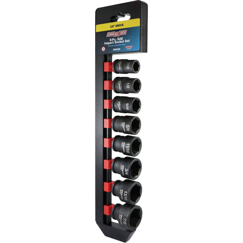 Channellock Standard 3/8 In. Drive 6-Point Shallow Impact Driver Set (8-Piece)