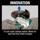 Makita 18 Volt LXT Lithium-Ion 4-1/2 In. - 5 In. Brushless X-LOCK Cordless Angle Grinder with Paddle Switch (Tool Only)