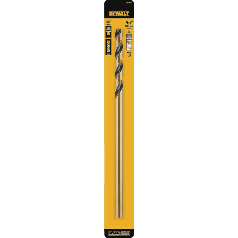 DeWalt 7/16 In. x 12 In. Black & Gold Oxide Drill Bit