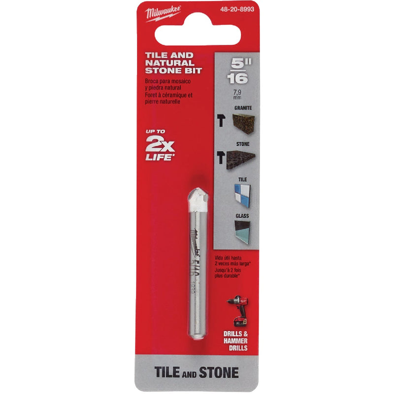 Milwaukee 5/16 In. Natural Stone, Glass and Tile Drill Bit