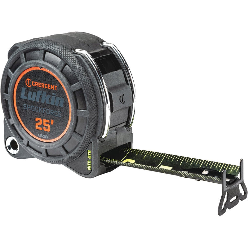 Crescent Lufkin Shockforce Nite Eye 1-3/16 In. x 25 Ft. Dual Sided Tape Measure