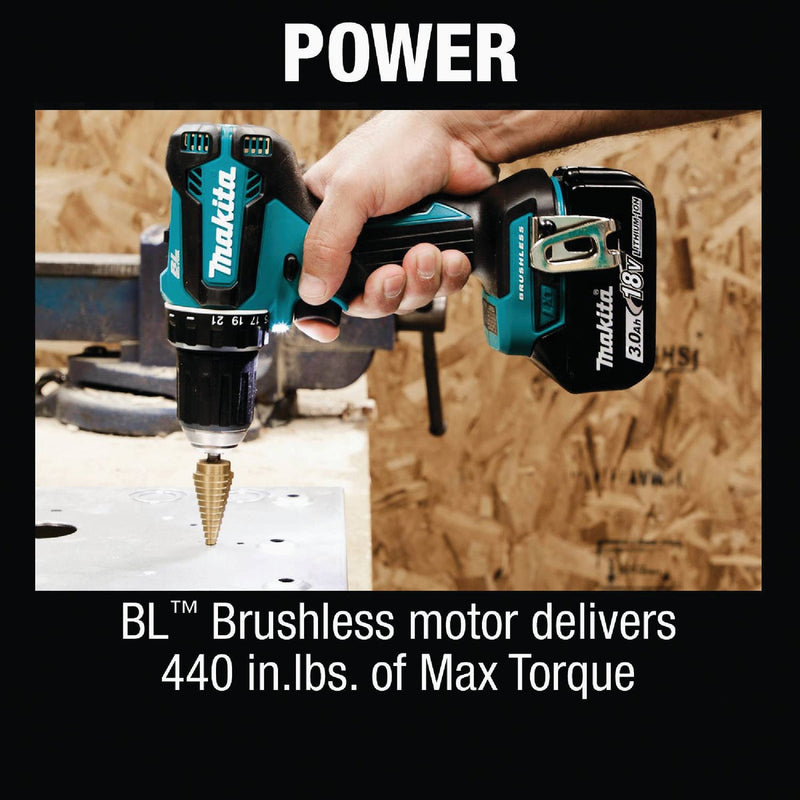 Makita 18-Volt LXT Lithium-Ion 1/2 In. Brushless Cordless Drill/Driver Kit