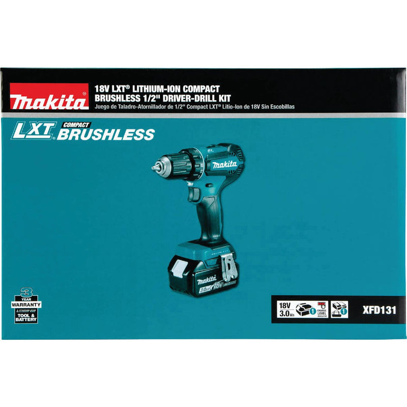 Makita 18-Volt LXT Lithium-Ion 1/2 In. Brushless Cordless Drill/Driver Kit