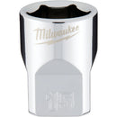 Milwaukee 3/8 In. Drive 15 mm 6-Point Shallow Metric Socket with FOUR FLAT Sides