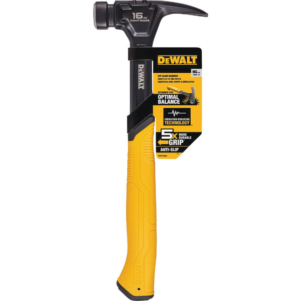 DEWALT 16 Oz. Smooth-Face Rip Claw Hammer with Steel Handle