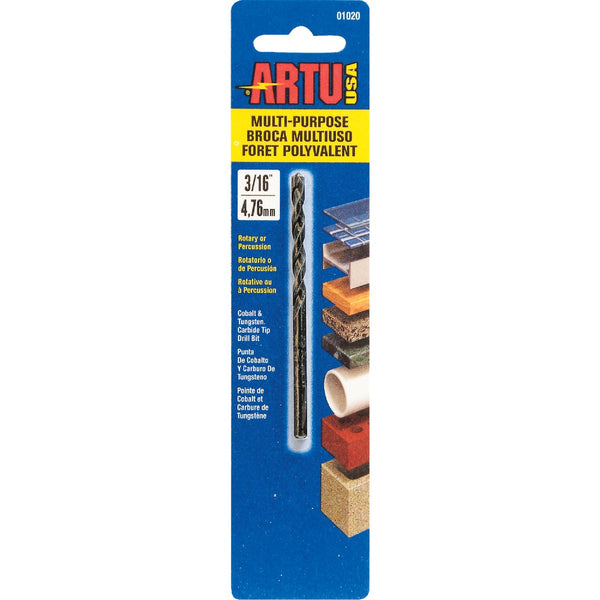 ARTU 3/16 In. Cobalt General Purpose Drill Bit