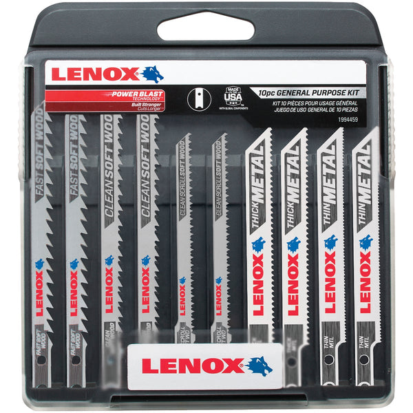 Lenox 10-Piece U-Shank General Purpose Jig Saw Blade Assortment