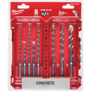 Milwaukee 8-Piece SDS Plus M/2 2-Cutter Drill Bit Kit