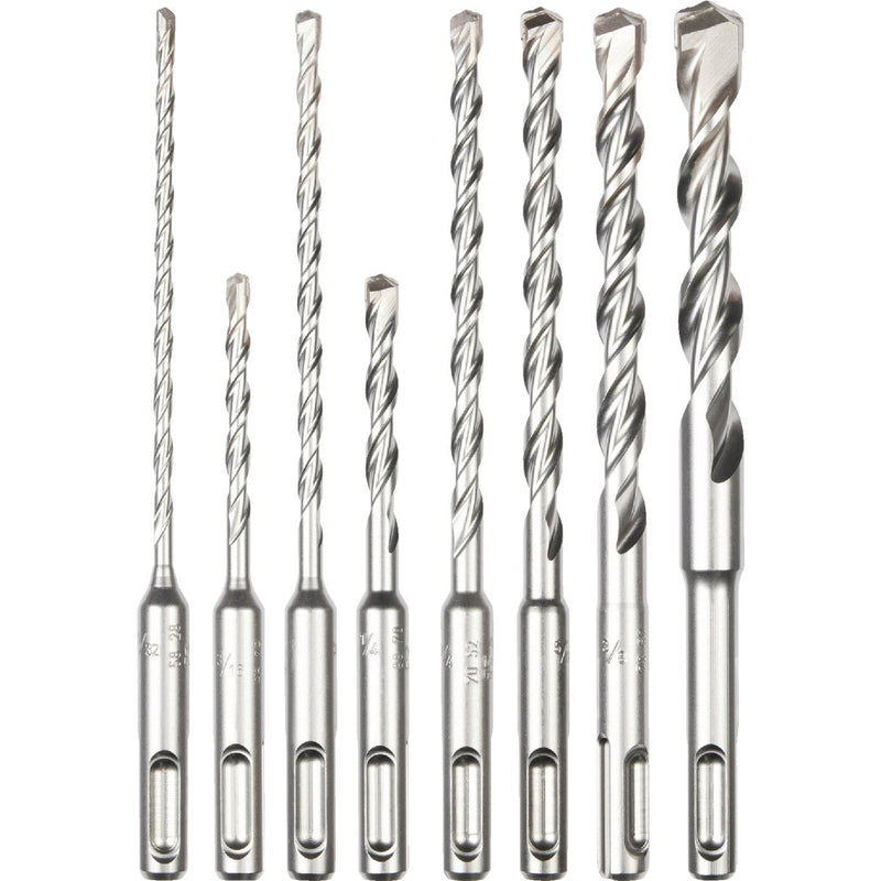 Milwaukee 8-Piece SDS Plus M/2 2-Cutter Drill Bit Kit