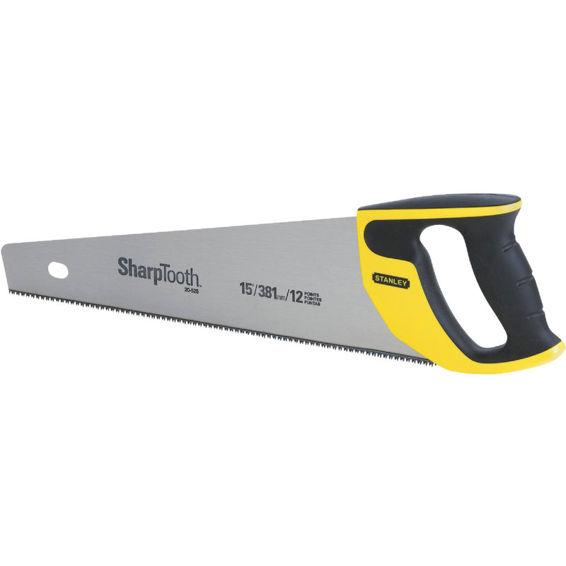 Stanley 15 In. L. Blade 12 PPI Comfort Grip Handle Hand Saw