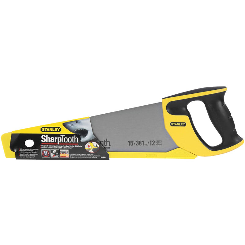 Stanley 15 In. L. Blade 12 PPI Comfort Grip Handle Hand Saw